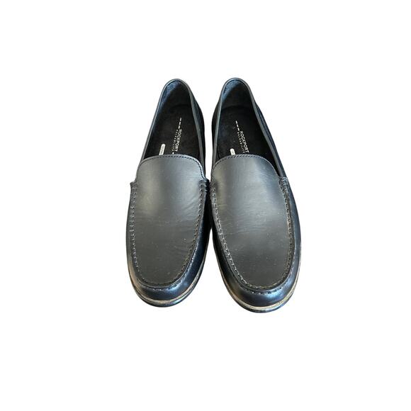 Rockport Loafers Mens 10 Black Leather Slip On Shoes Classic Preppy Comfort main image 11